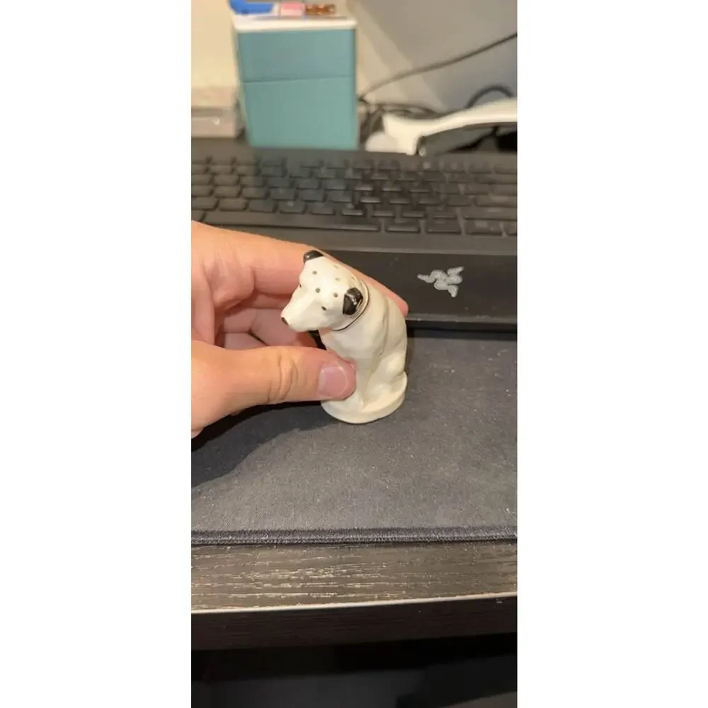 Vintage LENOX Ceramic Nipper Dog Salt Pepper Shaker RCA Mascot Figure